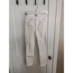 J.Crew White, High-Rise Skinny Jeans